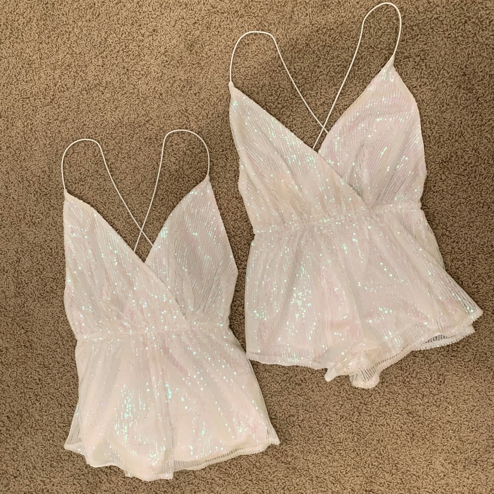 ShowPo Sequin romper! Never worn with tags!